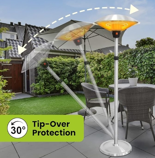 Waterproof table heater IP55